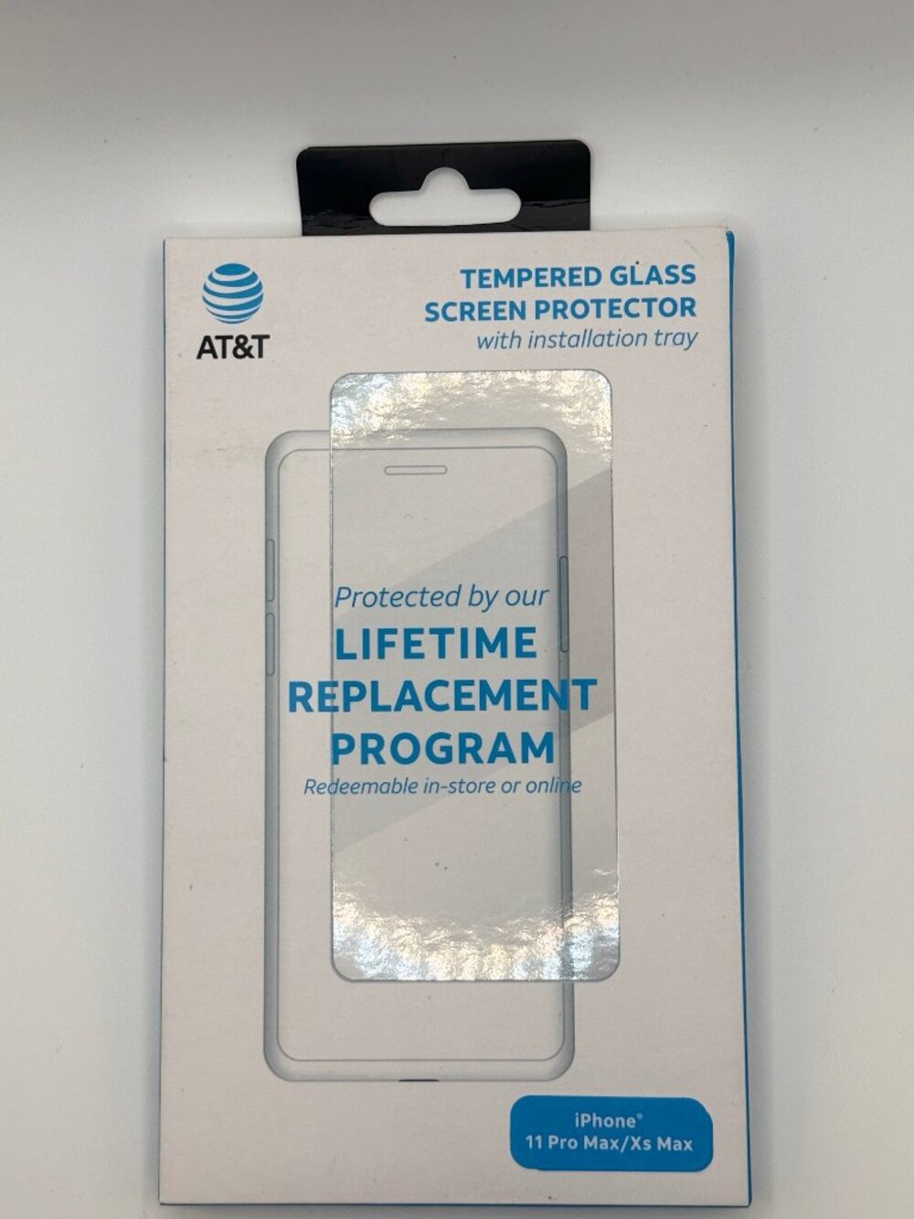 AT&T Tempered glass screen protector for iPhone 11 Pro Max or iPhone Xs Max